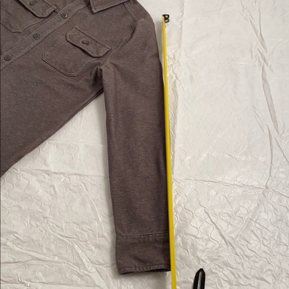 7 for all Mankind gray stretch button down shirt - Picture 5 of 8